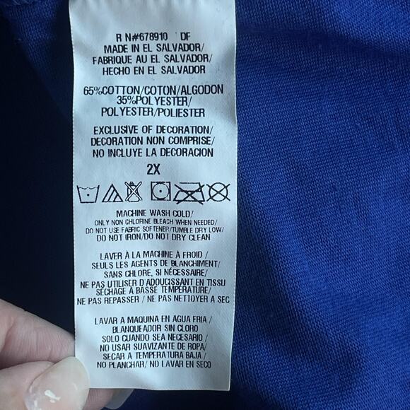 New York Giants Shirt Mens 2XL Blue NFL Football Combine Authentic Tee New Era - Picture 8 of 10